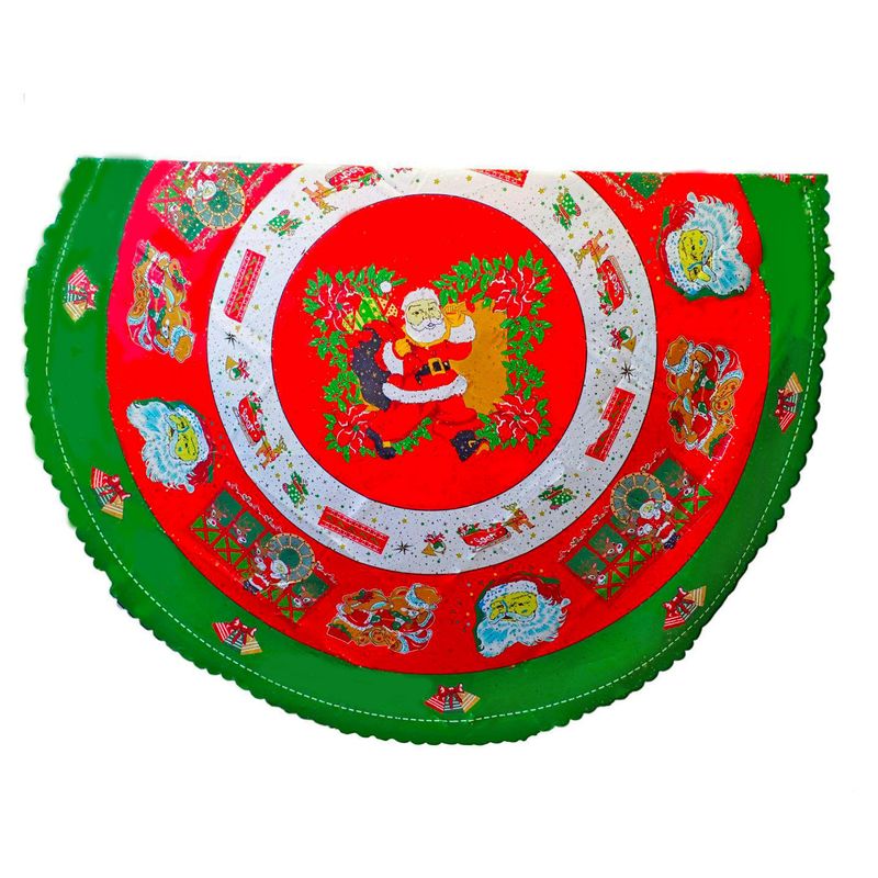 GENERICO - MANTEL DE TELA MESA REDONDA NAVIDAD VIEJO PASCUERO