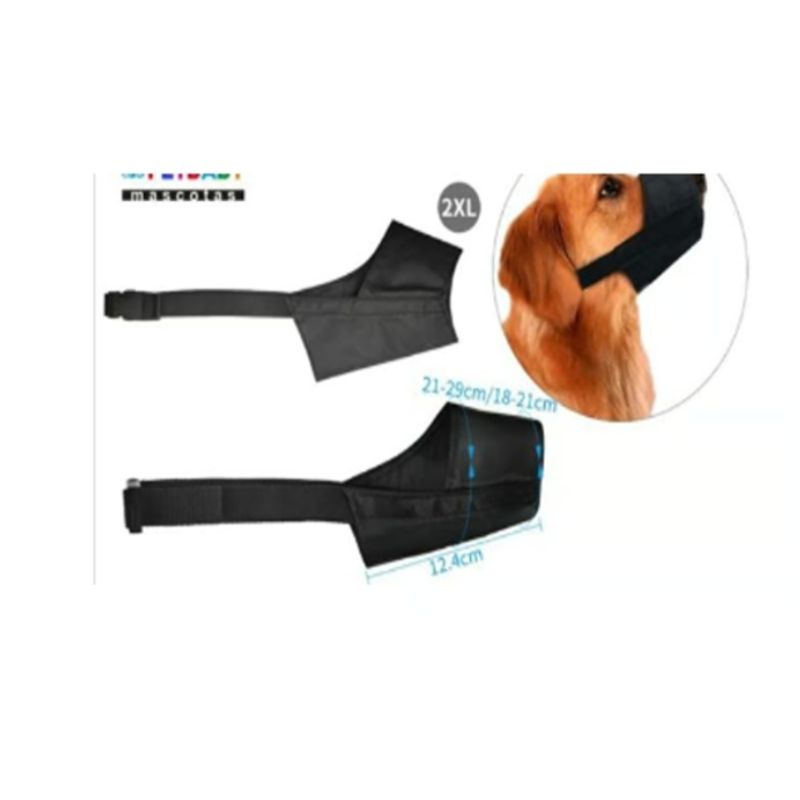GENERICO - Bozal Para Perros Cuidado Talla 2XL Negro