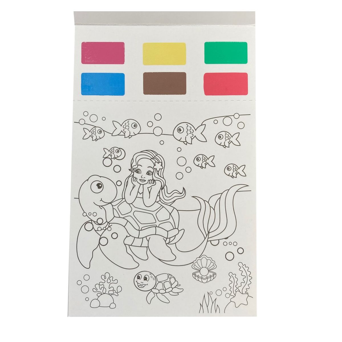 GENERICO - Libro para colorear con acuarela - Sirenas