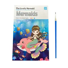 GENERICO - Libro para colorear con acuarela - Sirenas