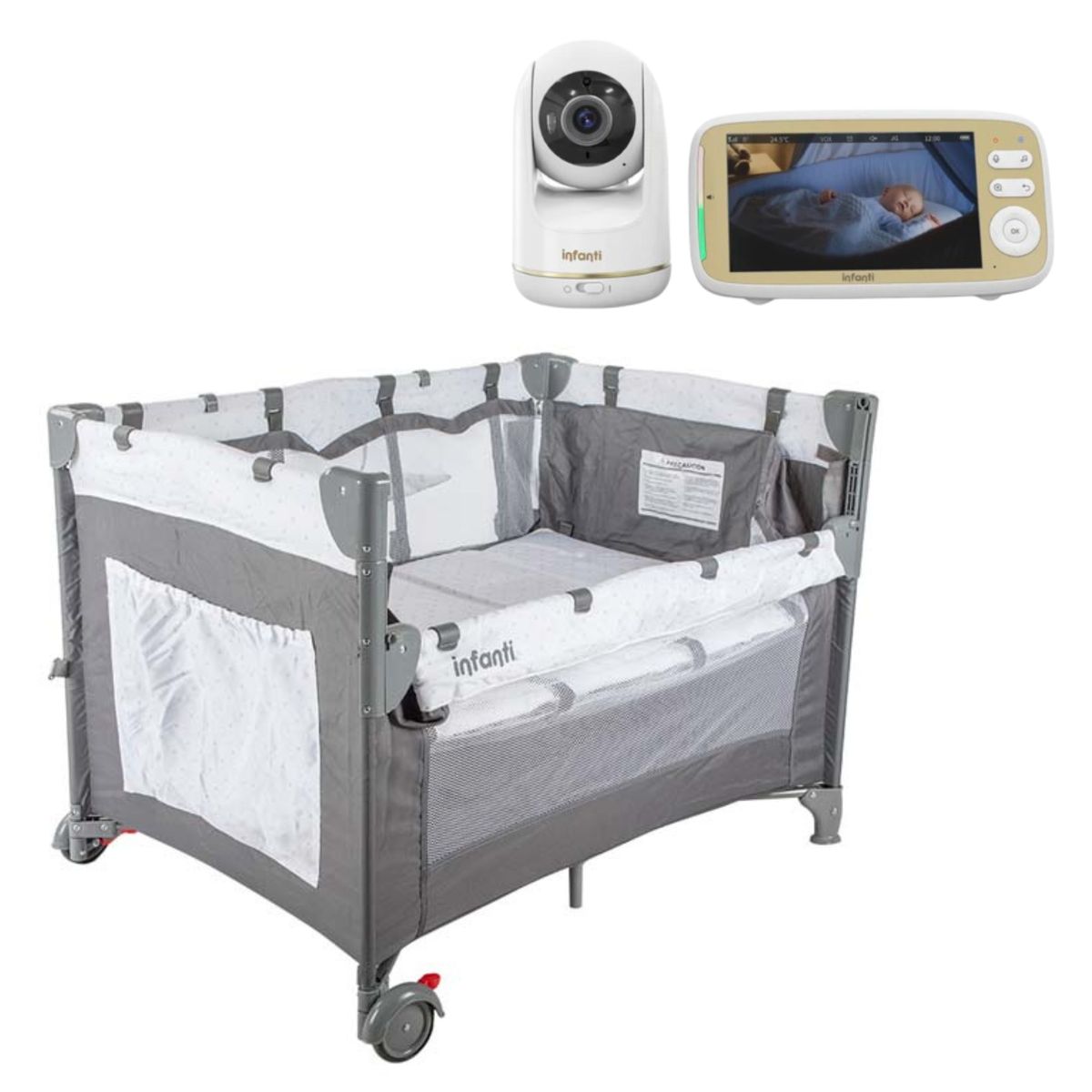 INFANTI - Cuna colchón Always Together más Video monitor Infanti VB803