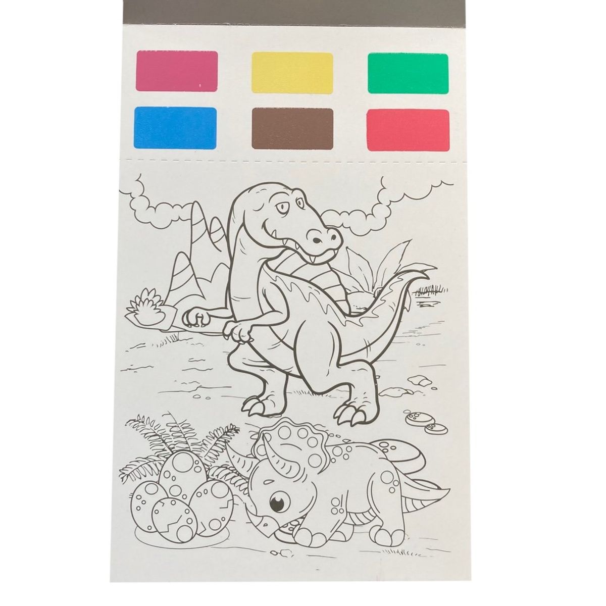GENERICO - Libro para colorear con acuarela - Dinosaurios Jurassic Park