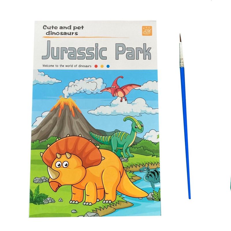 GENERICO - Libro para colorear con acuarela - Dinosaurios Jurassic Park