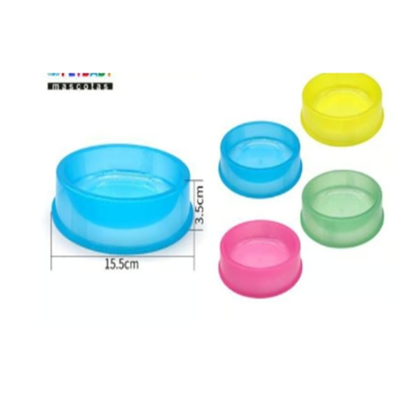 GENERICO - Bowl Para Perro Comida Color Amarillo Redondo 15cm