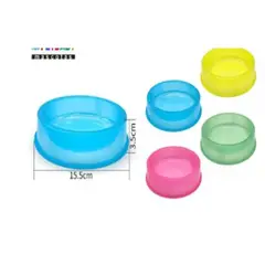 GENERICO - Bowl Para Perro Comida Color Amarillo Redondo 15cm