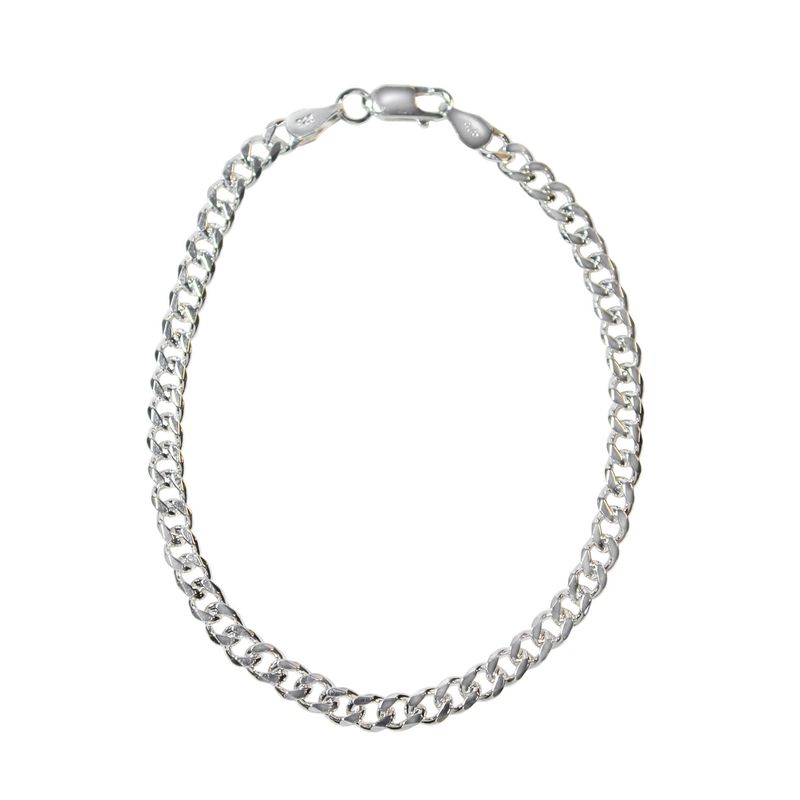 ANDREA COGGIOLA JOYAS - Pulsera Grumet Hombre Plata Fina 925