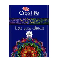ADIX - Libro para colorear mandalas azul - Creative 50 Diseños