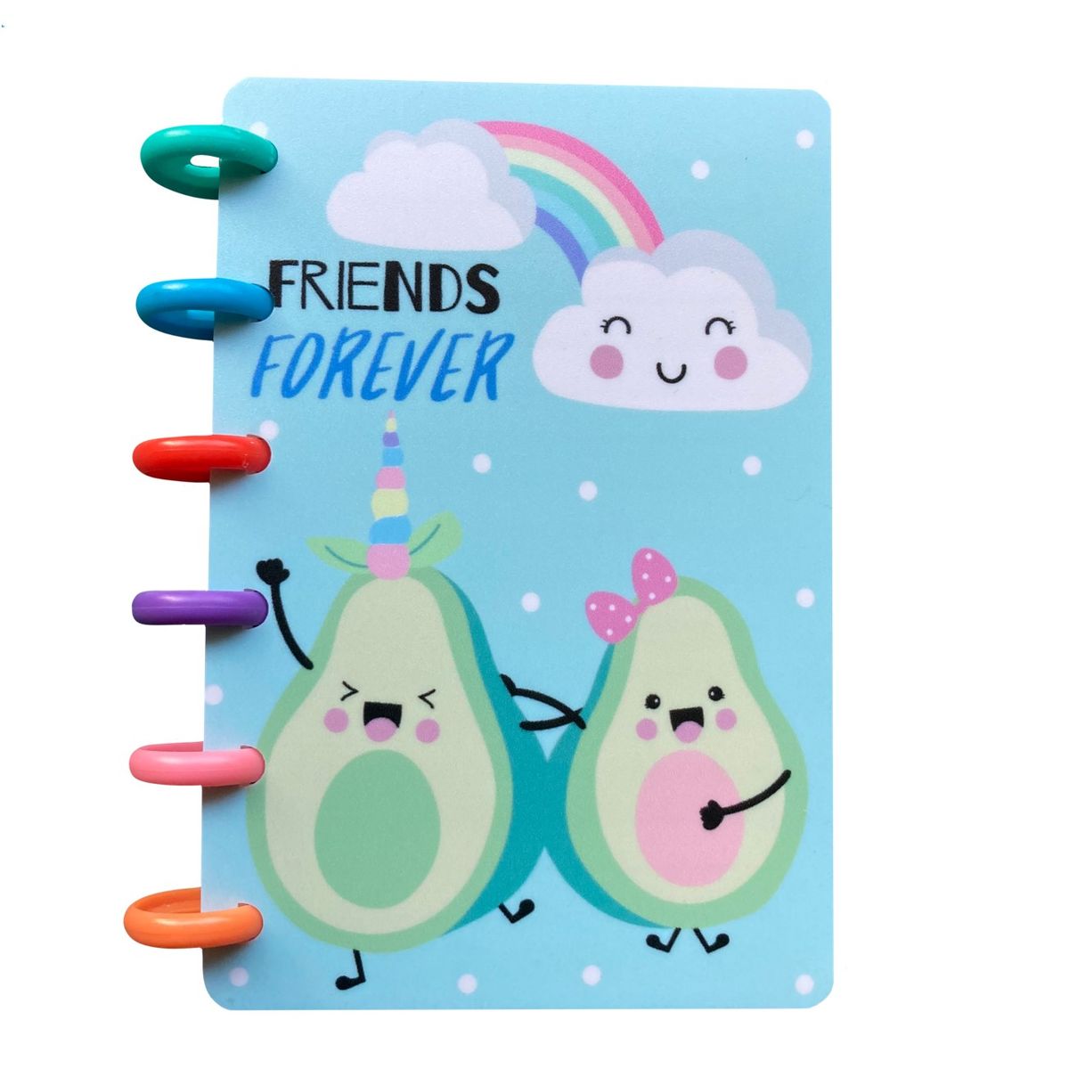 GENERICO - Libreta con argollas de colores - Palta Avocado - Friends