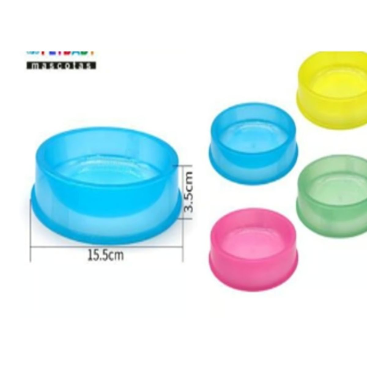 GENERICO - Bowl Para Perro Comida Color Rosa Redondo 15cm