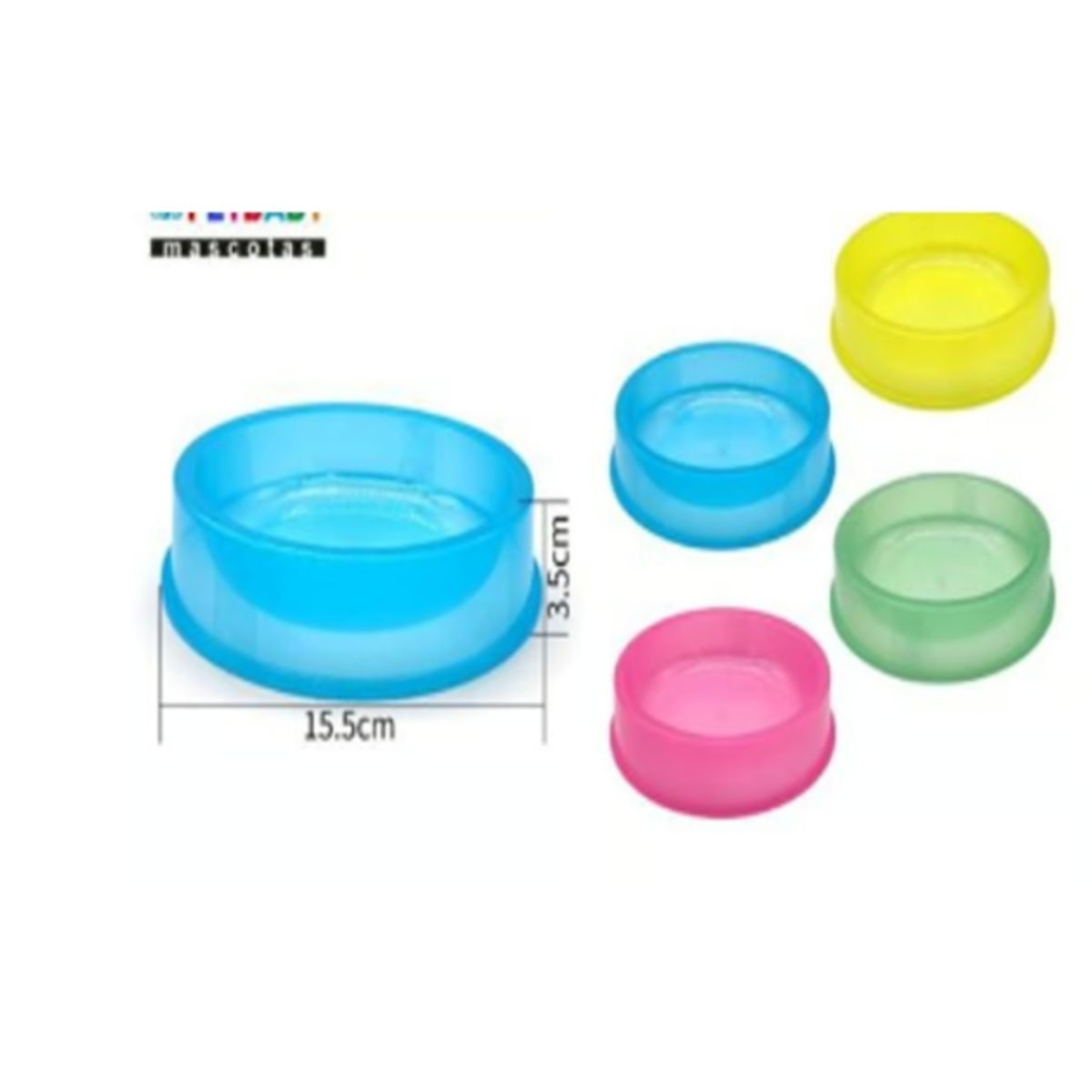 GENERICO - Bowl Para Perro Comida Color Rosa Redondo 15cm