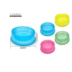 GENERICO - Bowl Para Perro Comida Color Rosa Redondo 15cm