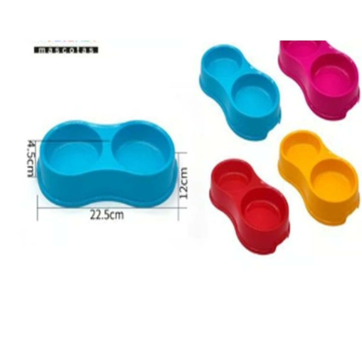 GENERICO - Bowl Para Perro Comida Color Rosa Redondo 22cm