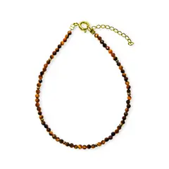ANDREA COGGIOLA JOYAS - Pulsera Ojo De Tigre Mostacilla Enchapado Oro 18K