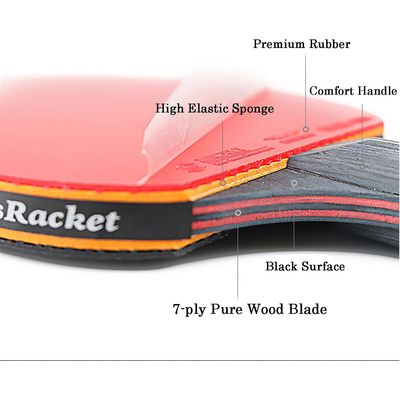 Imagen 2 del producto Set 2 Paleta De 6 Star Ping Pong Profesional Con 3 Pelotas