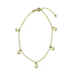 ANDREA COGGIOLA JOYAS - Tobillera 5 Margaritas Enchapado Oro 18K