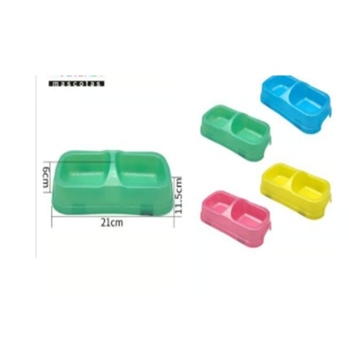 GENERICO - Bowl Para Perro Comida Color Azul 21cm