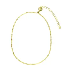 ANDREA COGGIOLA JOYAS - Tobillera Cadena Singapur Enchapado Oro 18K