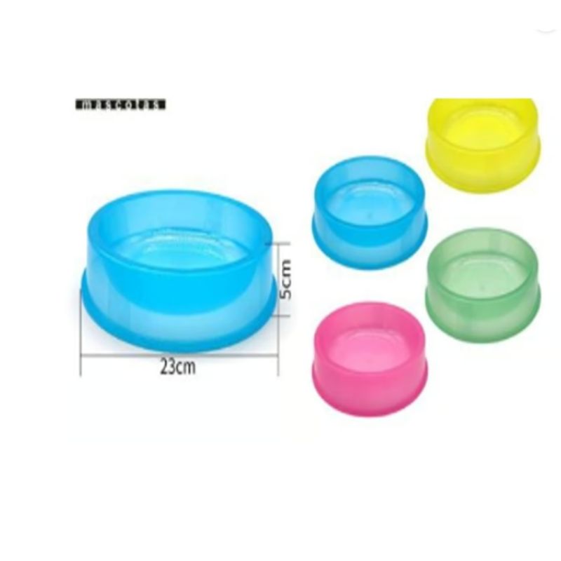 GENERICO - Bowl Para Perro Comida Color Rosa Redondo 23cm
