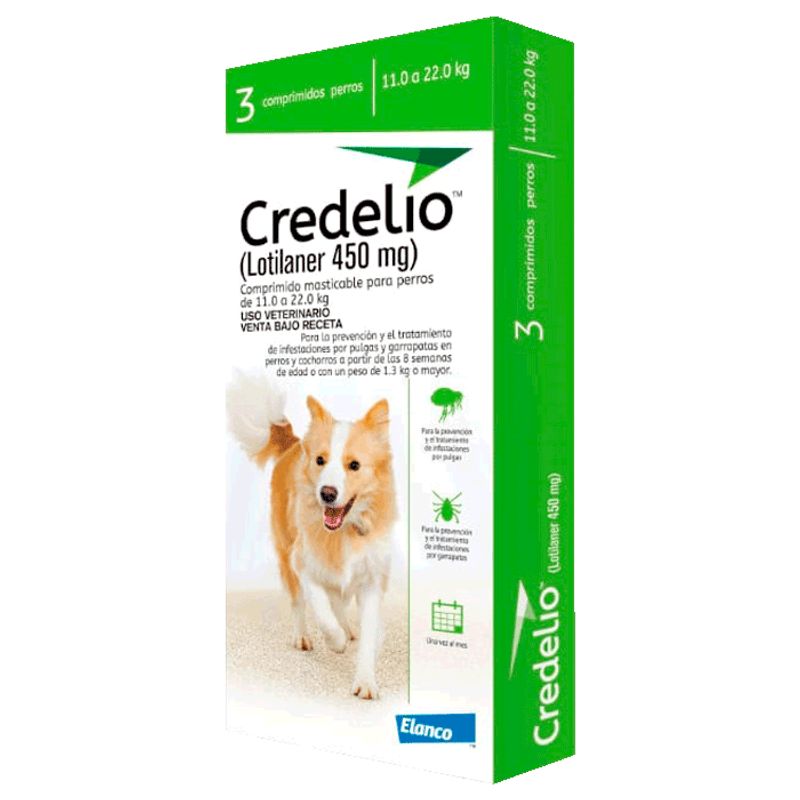 ELANCO - Credelio Perros de 11 a 22 kilos (3 Comprimidos)