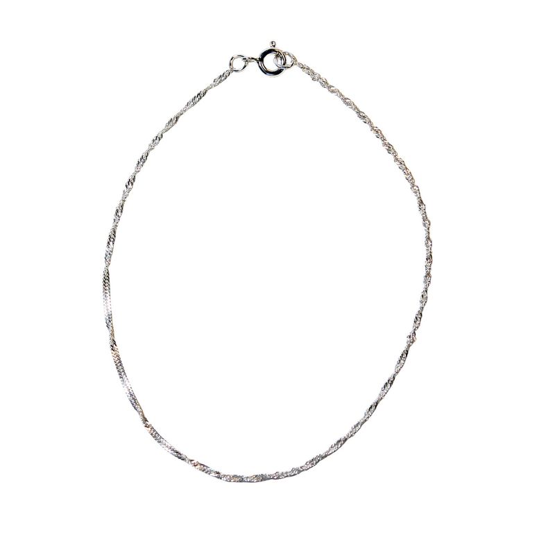 ANDREA COGGIOLA JOYAS - Tobillera Singapur Fina Plata Fina 925