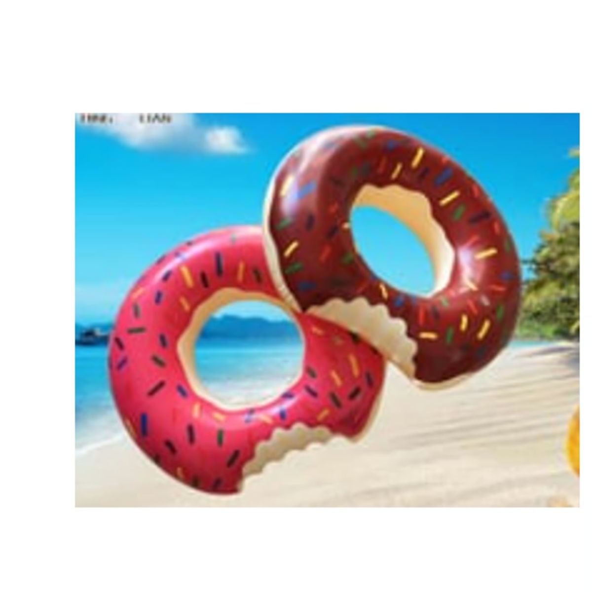 GENERICO - Flotador Dona Donuts Frutilla 80cm Inflable