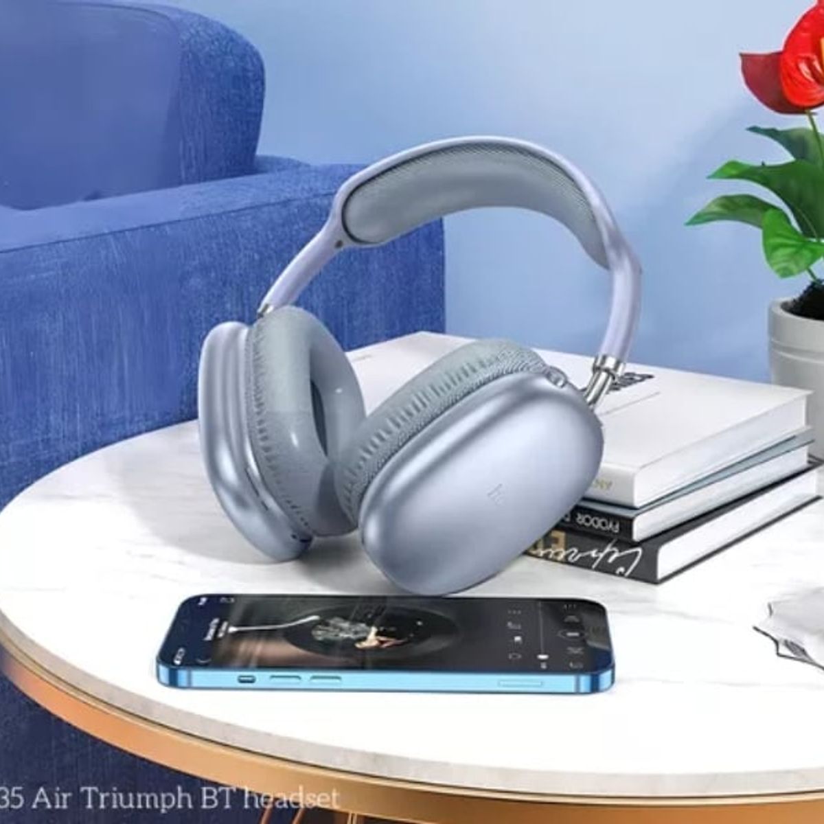 HOCO - Audífono Inalámbricos Bluetooth Hoco W35 45hrs Azul Acero