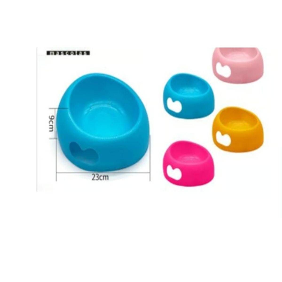 GENERICO - Bowl Para Perro Comida Color Azul Redondo 23cm