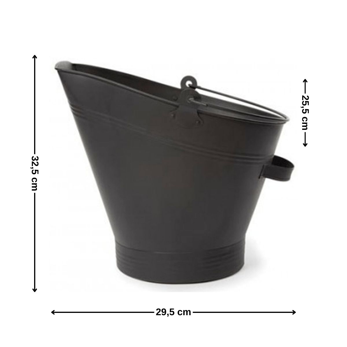 GENERICO - Balde metálico para chimenea 32,5cm Bighouse