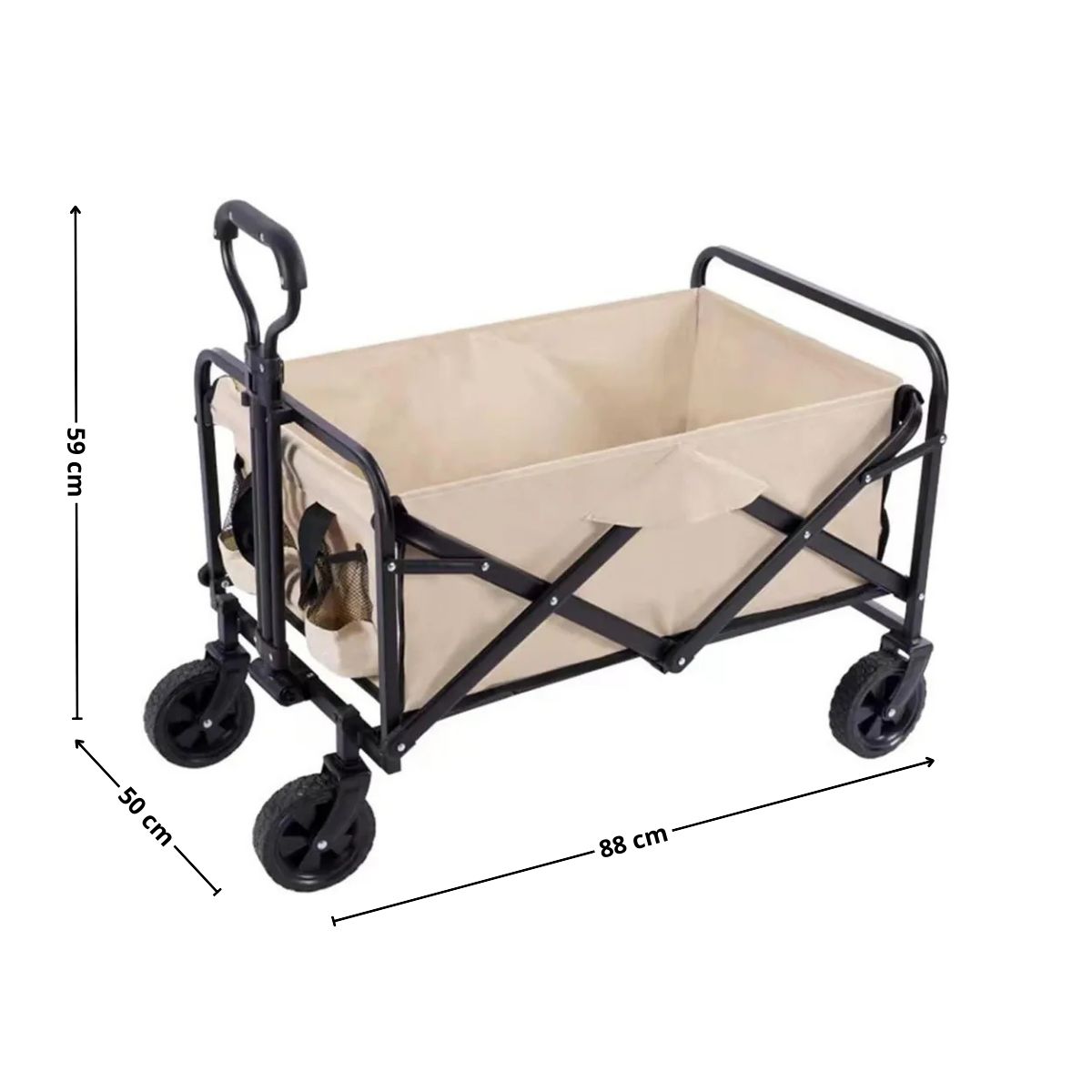 GENERICO - Carro plegable de camping 88x50x59cm 100kg Bighouse