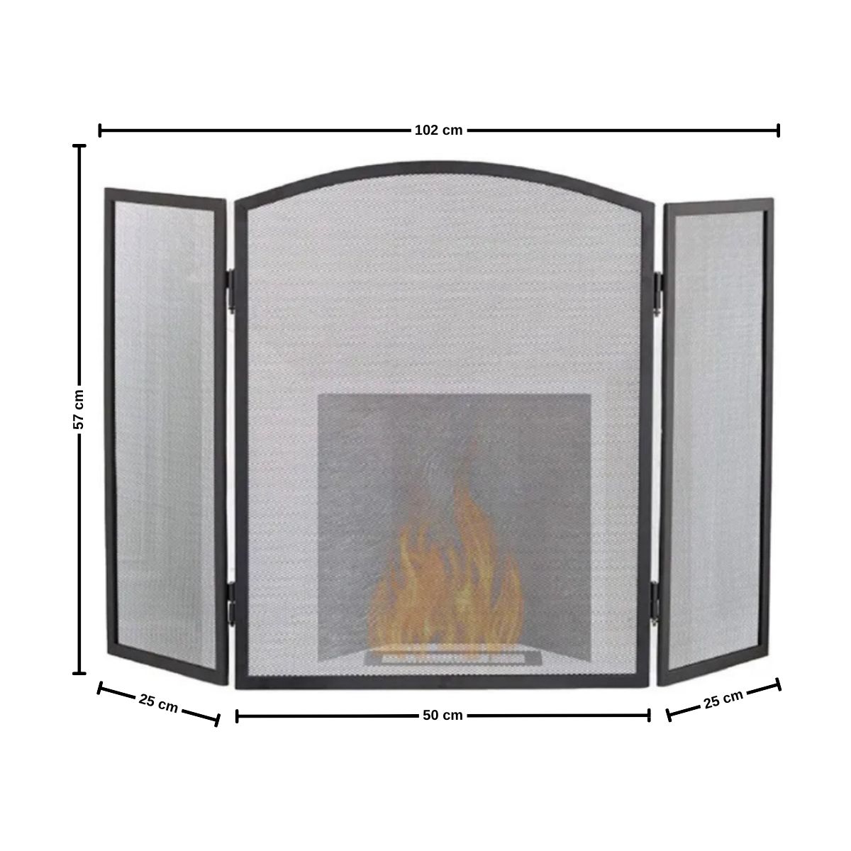 GENERICO - Protector para chimenea 102x53cm Bighouse