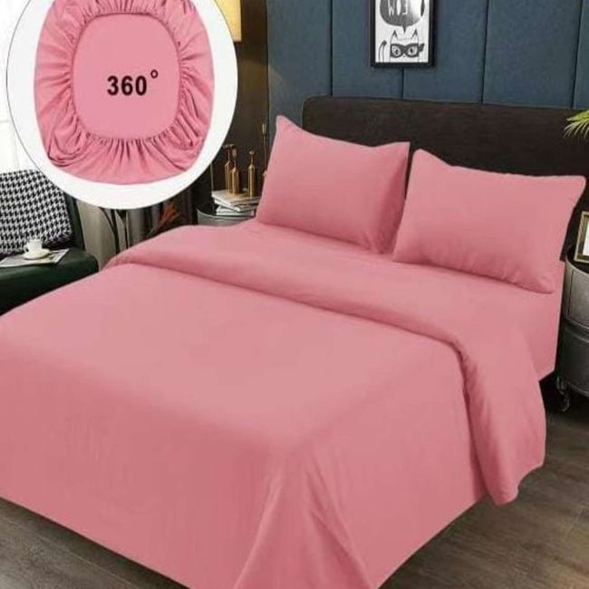 GENERICO - SABANAS 2OO HILOS 2 PLAZAS ROSA