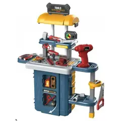 GENERICO - Juguete Set Maleta Herramientas 46 Piezas 3 En 1 Azul