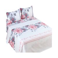 Sábana Super King de 200 Hilos Algodón Suave 1N17