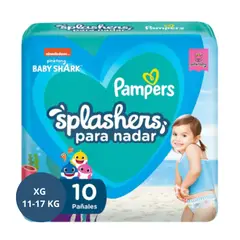 PAMPERS - Pañales Para Piscina Splashers Talla XG 10 Unidades