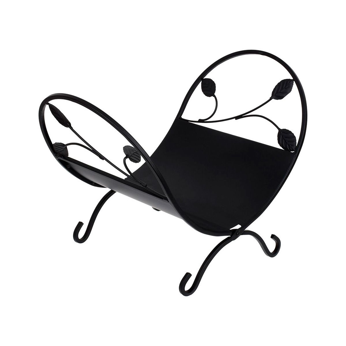 GENERICO - Leñero de fierro plegable 48x33x37cm Bighouse