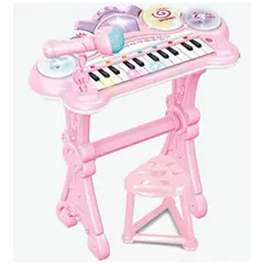 GENERICO - Juguete Teclado Piano Musical Con Microfono Rosado Infantil