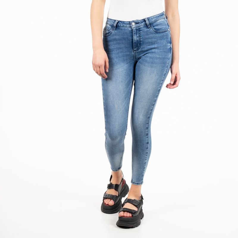 ELLUS - Jeans Kylie Tiro Alto Medlight Blue React AF003102