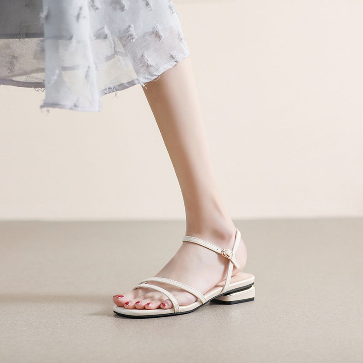 BLWOENS - Sandalias Mujer- Beige