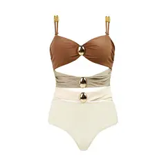 BLWOENS - Traje de baño Mujer - Café