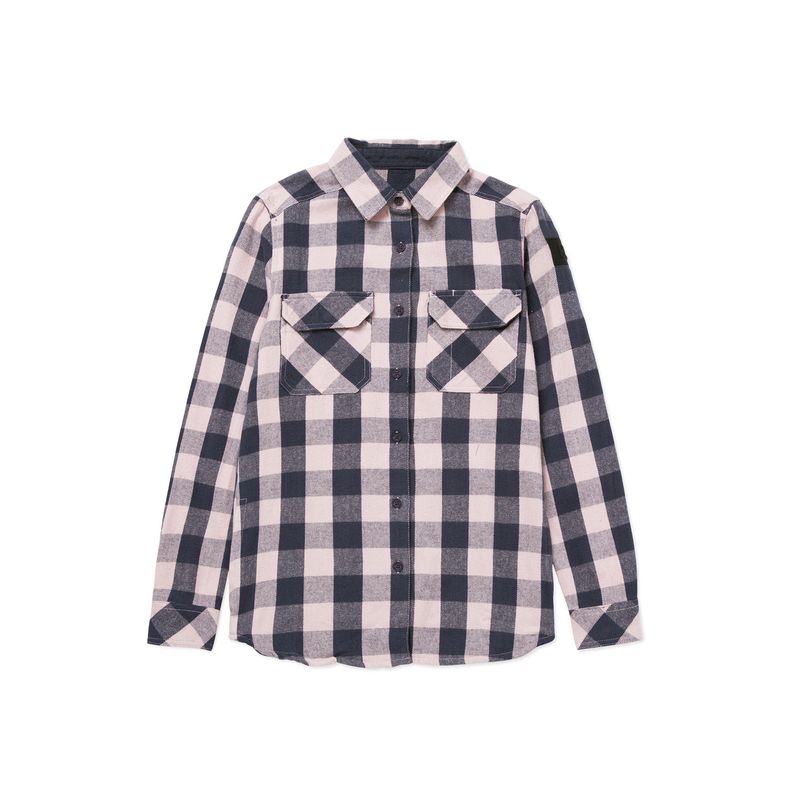 CAT - Camisa Manga Larga Mujer Buffalo Check Azul CAT