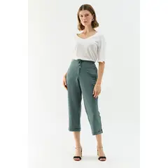 MA GRIFFE - Pantalon Verde Musgo Mujer Magriffe