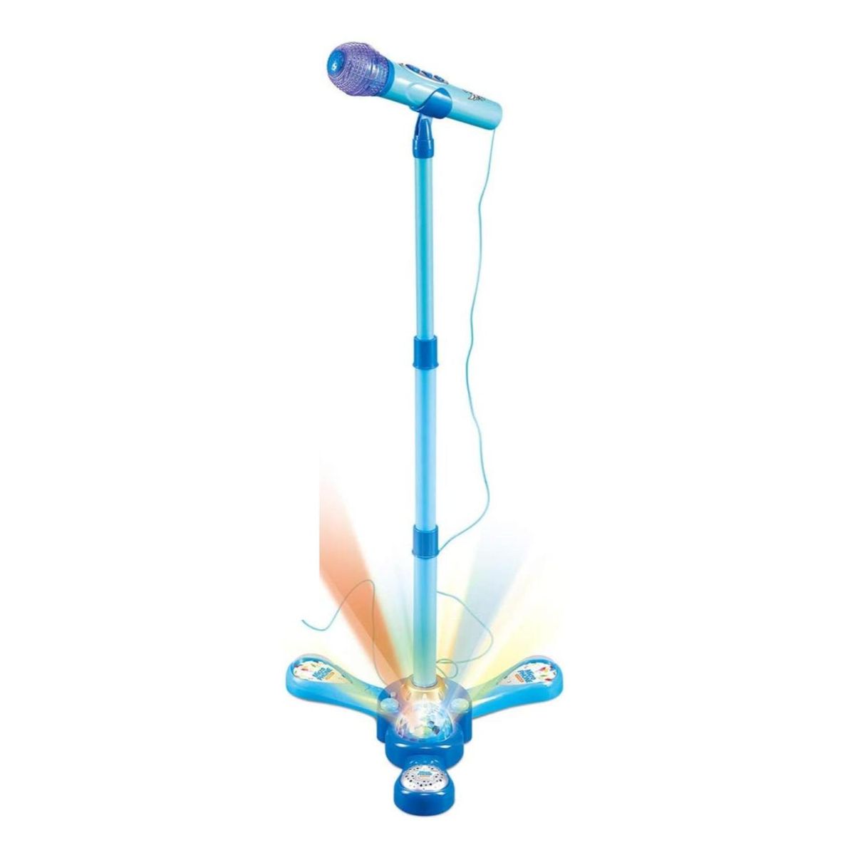GENERICO - Juguete Microfono Karaoke Pedestal Luces MP3 Azul Infantil