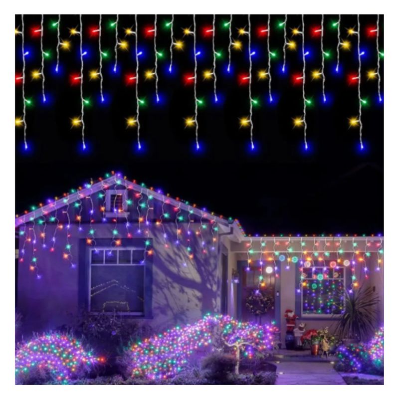 GENERICO - Cascadas De Luces De Navidad 120 Luces Guirnaldas Navideñas