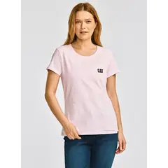 CAT - Polera Manga Corta Mujer Logo Tee Rosado