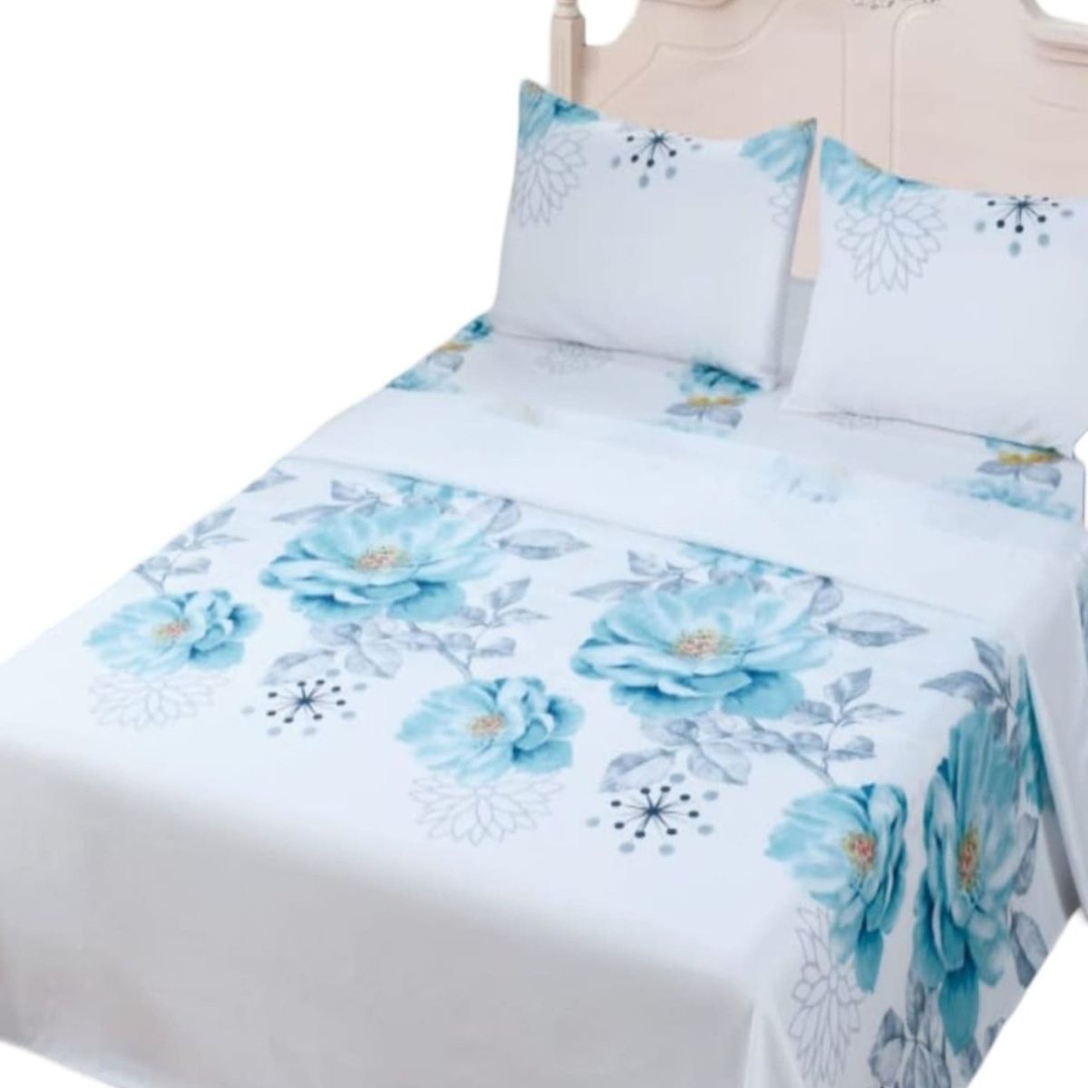 GENERICO - Sábana Super King de 200 Hilos Algodón Suave 1N7