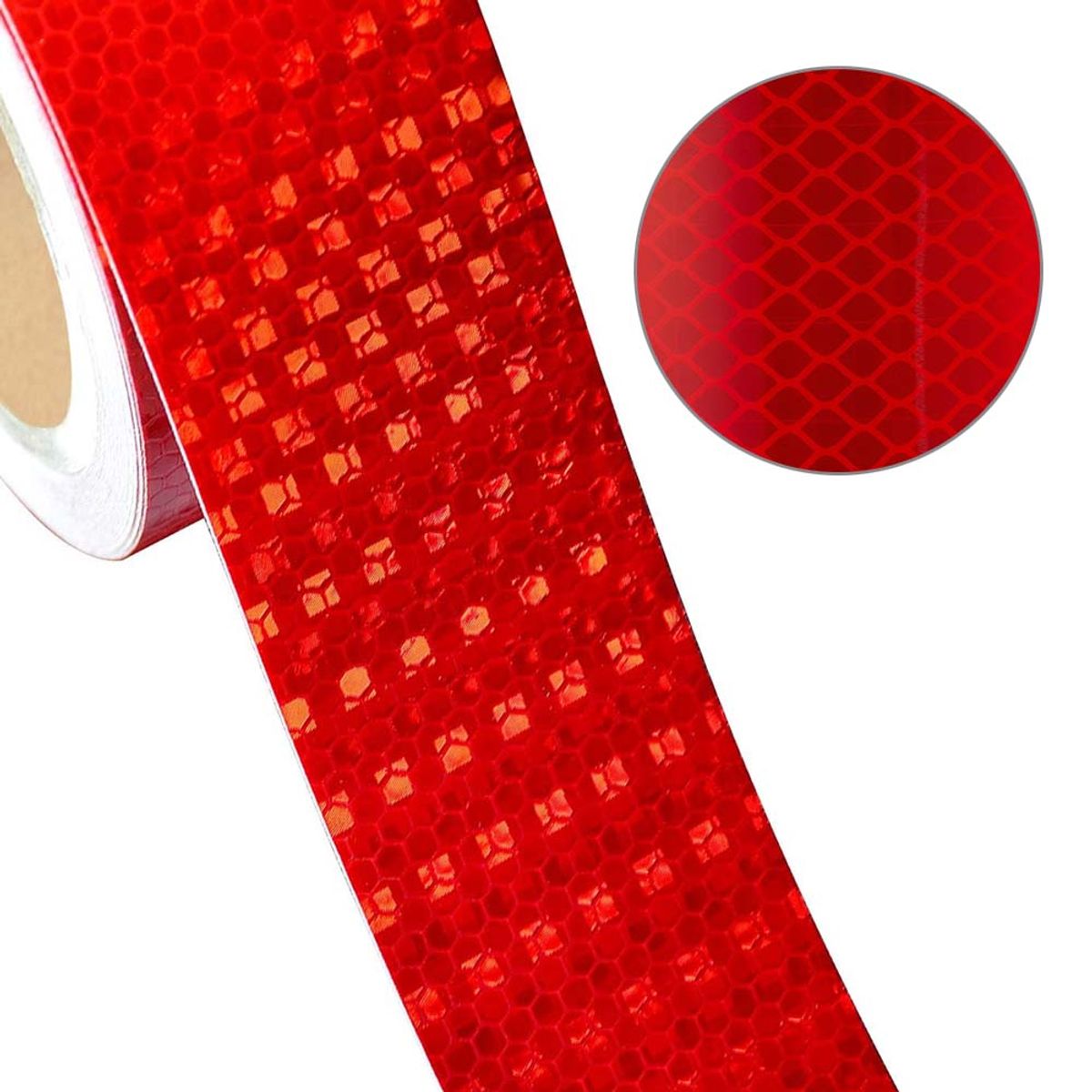 DALI - Cinta huincha reflectante adhesiva 5cm x 25m Rojo