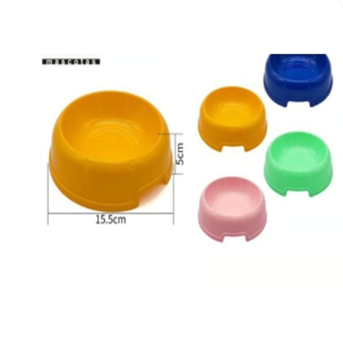 GENERICO - Bowl Para Perro Comida Color Amarillo Redondo 15cm