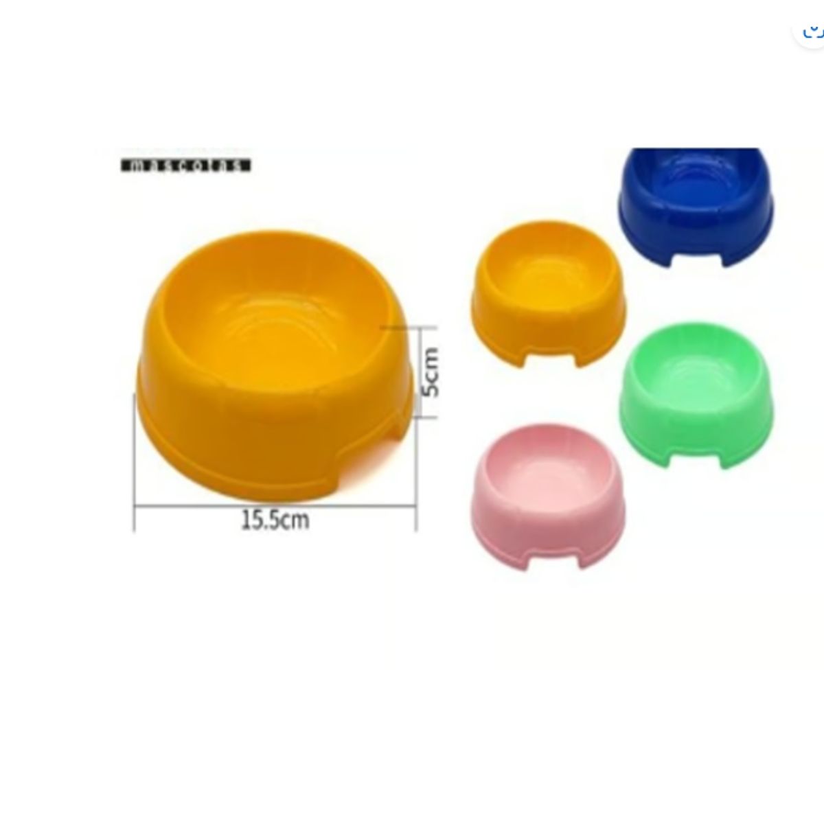 GENERICO - Bowl Para Perro Comida Color Amarillo Redondo 15cm