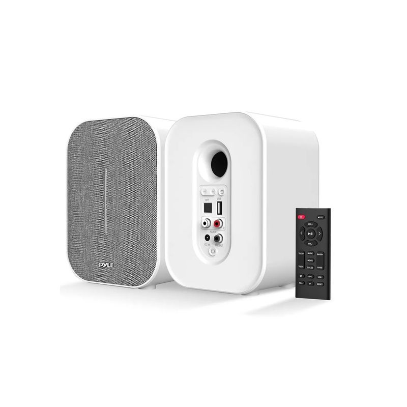 PYLE - Parlantes Monitor de Estanteria Pyle Hi Fi con Bluetooth