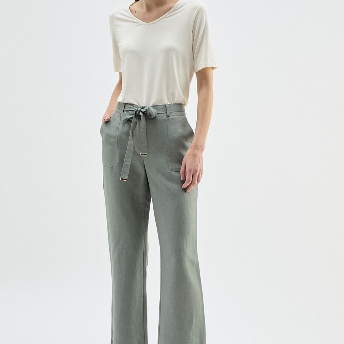 MA GRIFFE - Pantalon Avellana Mujer Magriffe